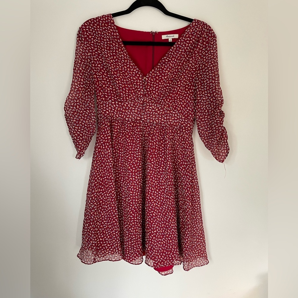 Madewell Starviolet Mini Dress Floral Spring Print Ditsy Flowers